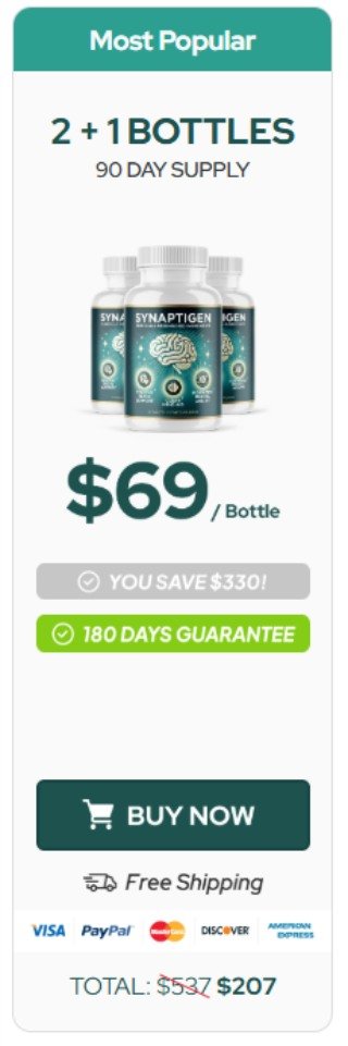 Synaptigen Order 3 Bottles